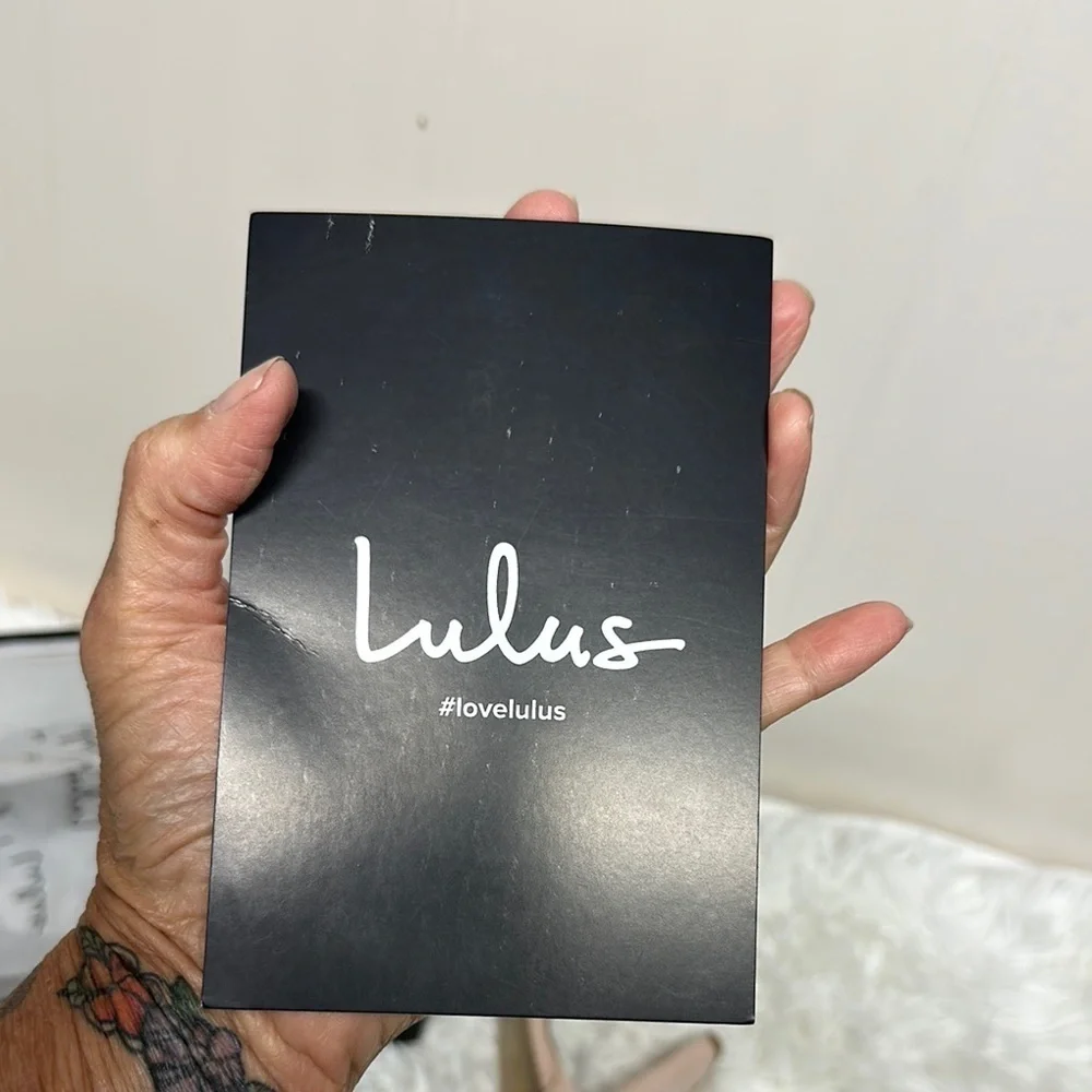 Lulu's Pink Heels with Crossover Straps